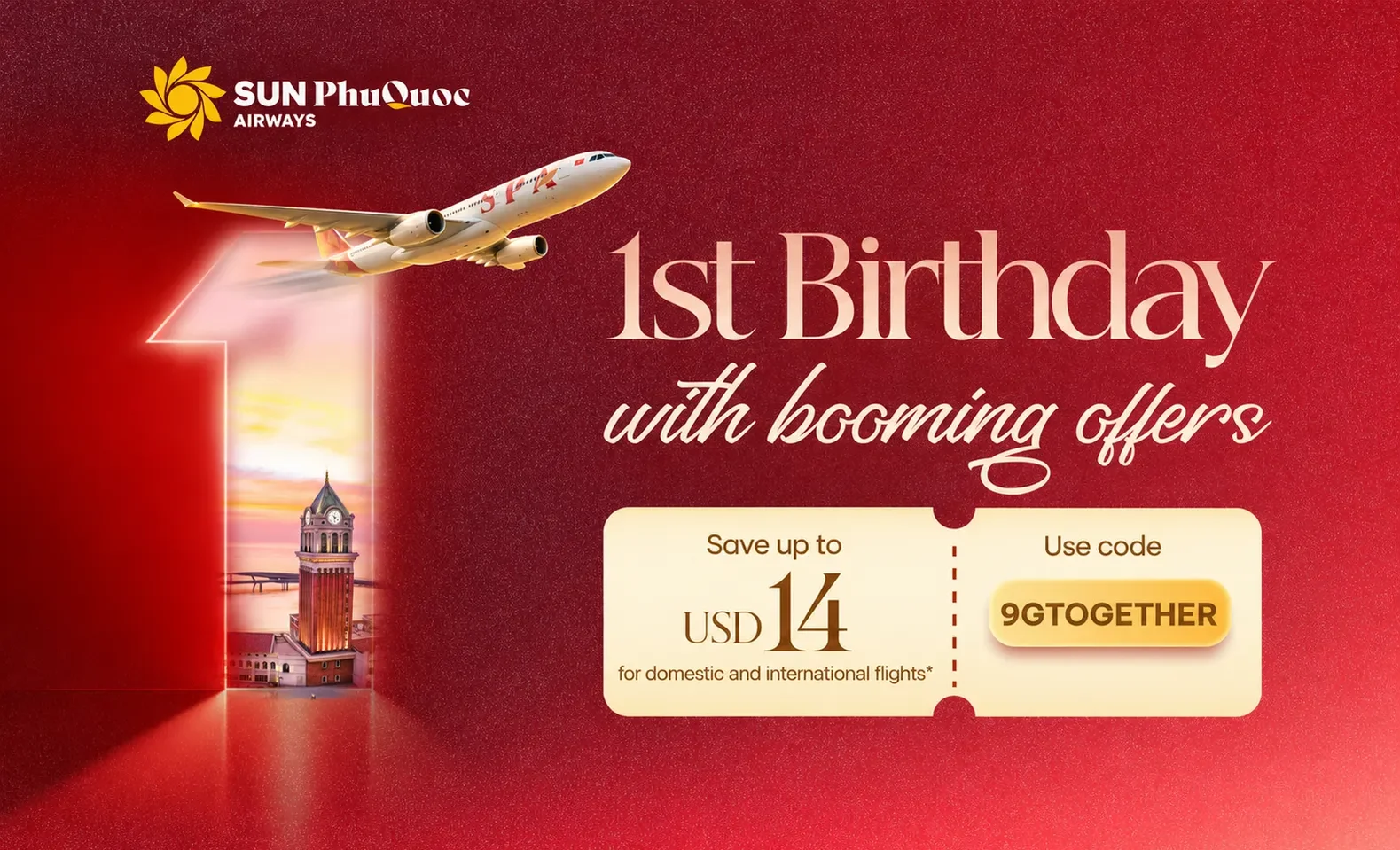 Sun PhuQuoc Airways' 1st Anniversary Flight Deals