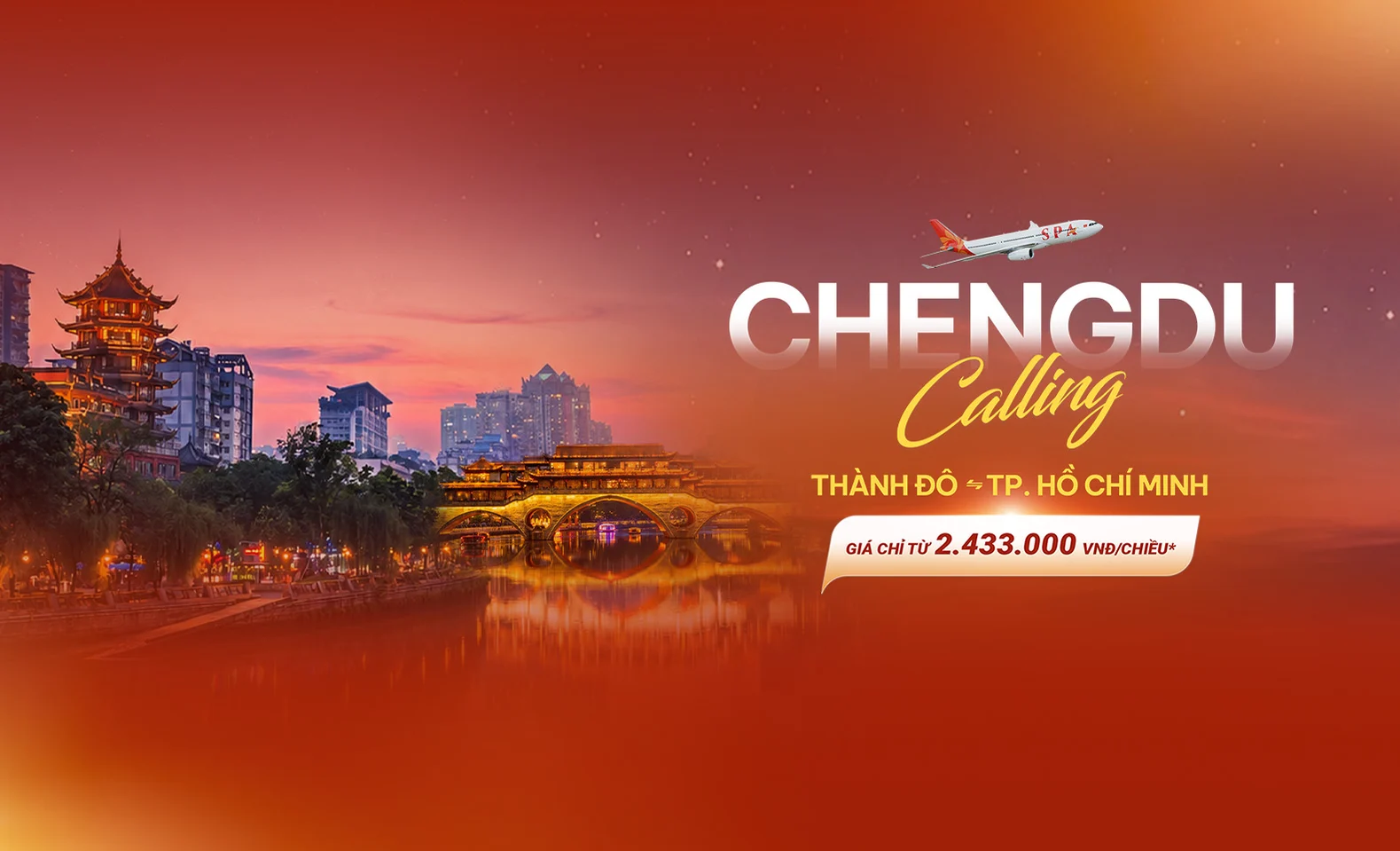 Chengdu Calling - Bay đến Thành Đô, khám phá Tứ Xuyên từ 2.433.000 VNĐ