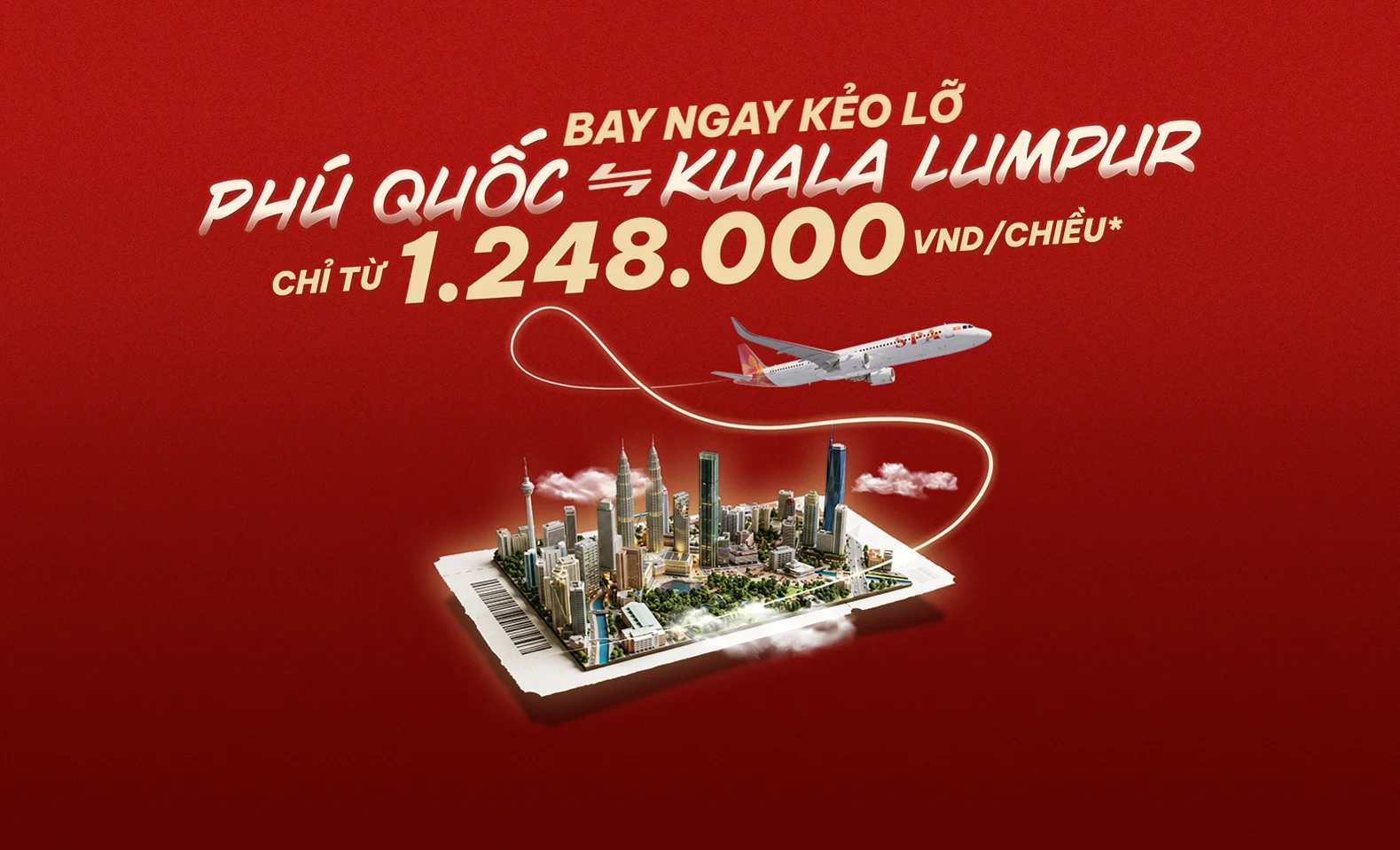 Bay ngay kẻo lỡ - Khám phá Kuala Lumpur chỉ từ 1.248.000 VNĐ*