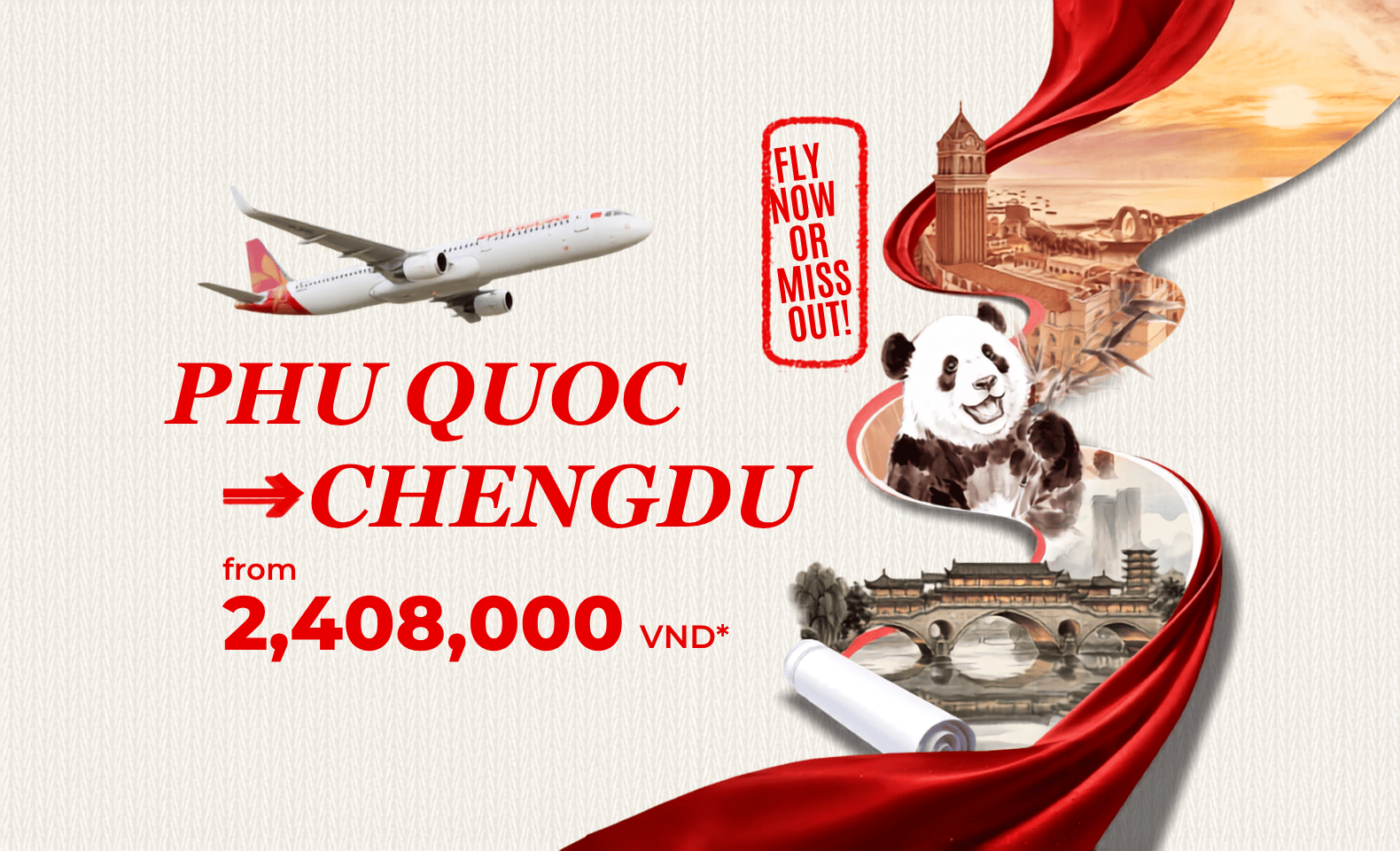 Don’t Miss Out - Fly to Chengdu from just VND 2,408,000