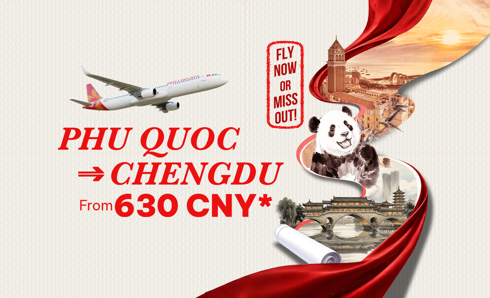 Don’t Miss Out - Fly to Chengdu from just 630 CNY