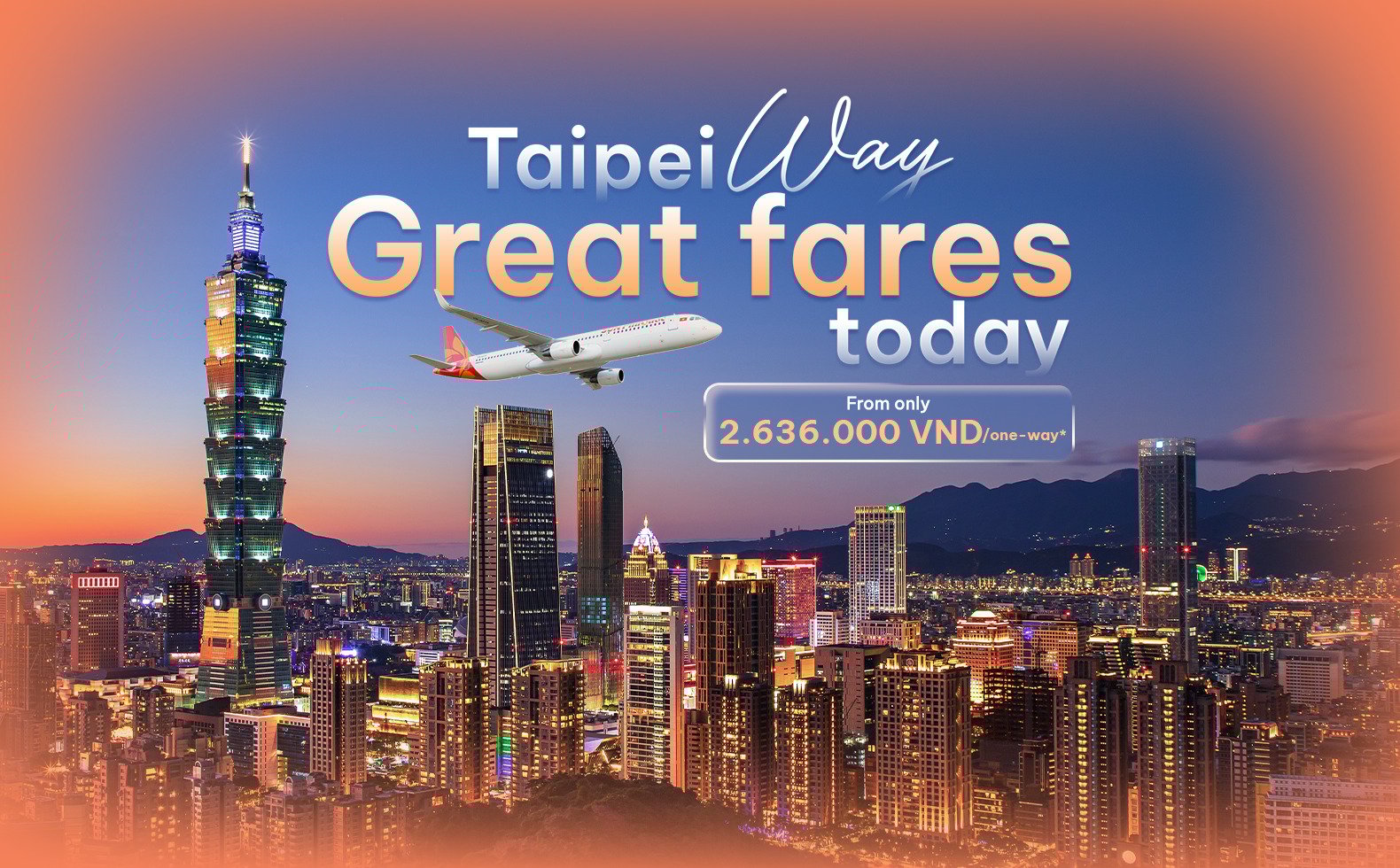 Fly Taipei from only VND 2,636,000