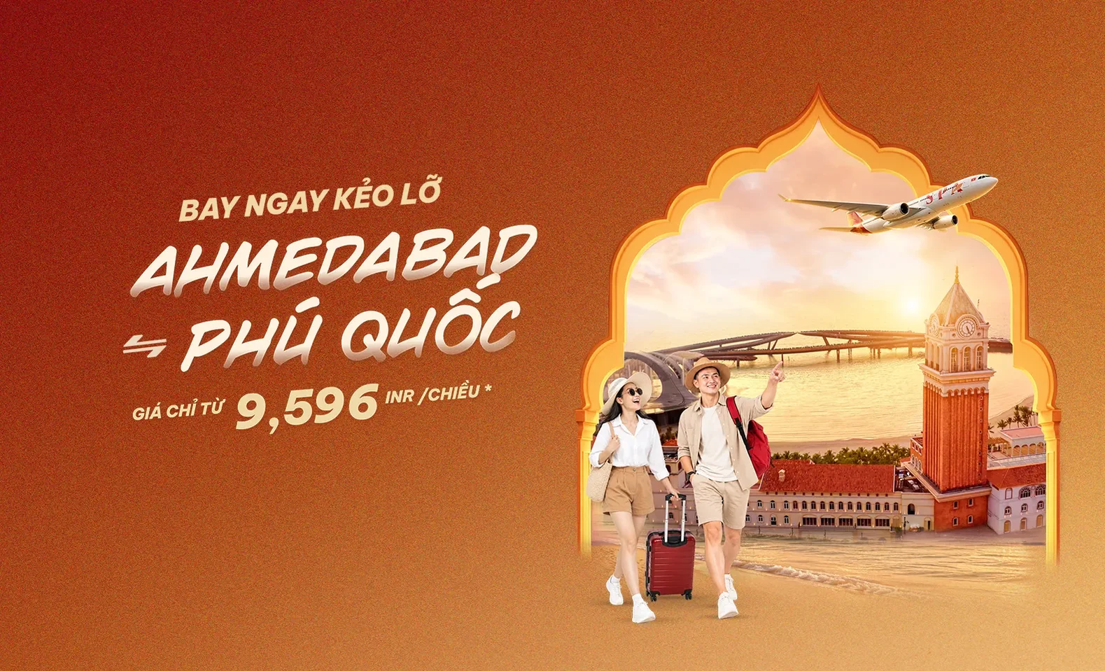 Bay thẳng Ahmedabad - Phú Quốc chỉ 9,596 INR/ chiều cùng Sun PhuQuoc Airways