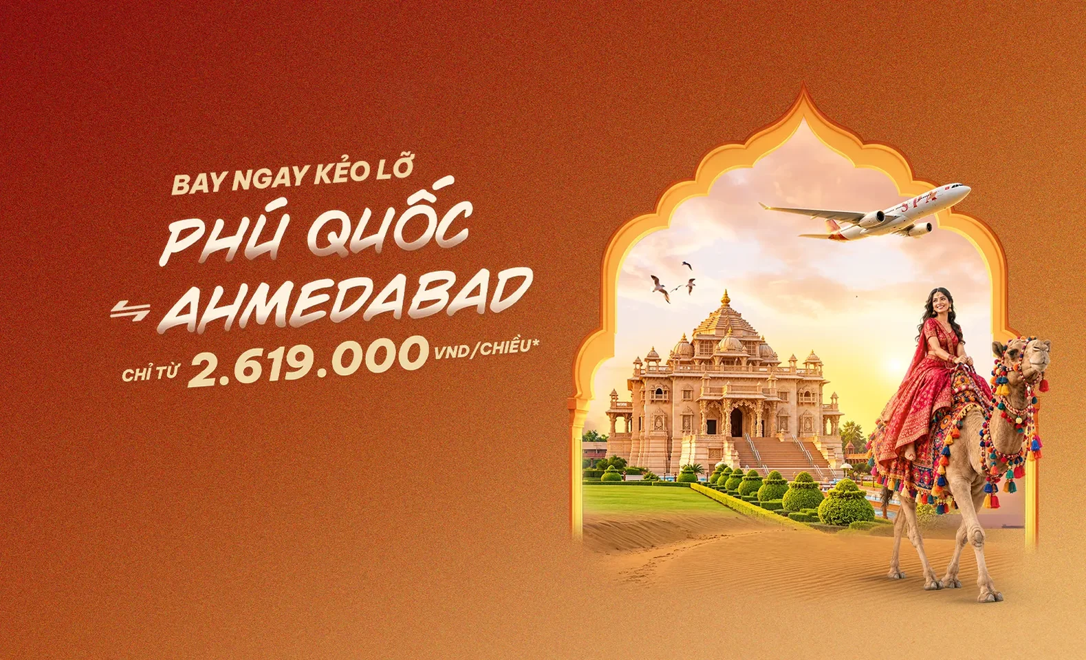 Xin chào Ahmedabad: Bay thẳng Phú Quốc - Ahmedabad, ưu đãi 20% giá vé