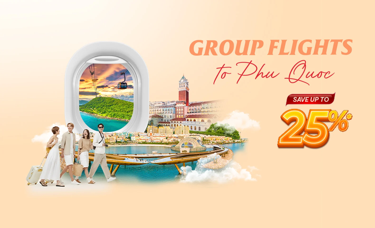 Flying from Singapore, Kuala Lumpur, or Bangkok to Phu Quoc – Up to 25% Off for Groups