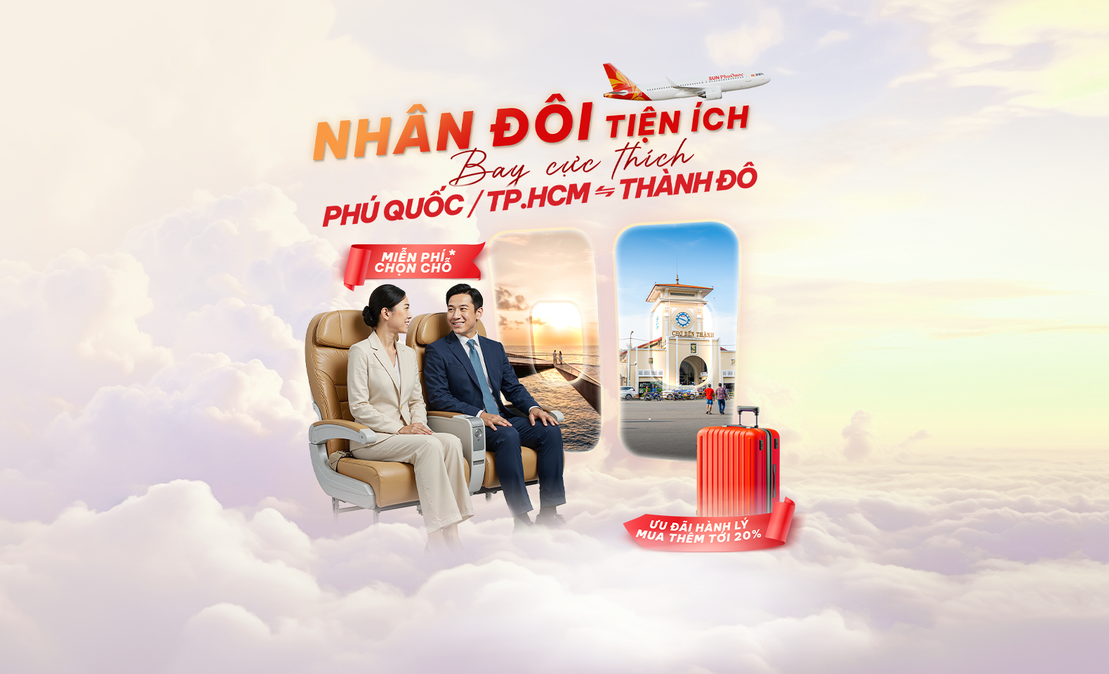 Ưu đãi nhân đôi tiện ích, bay Thành Đô cực thích cùng Sun PhuQuoc Airways