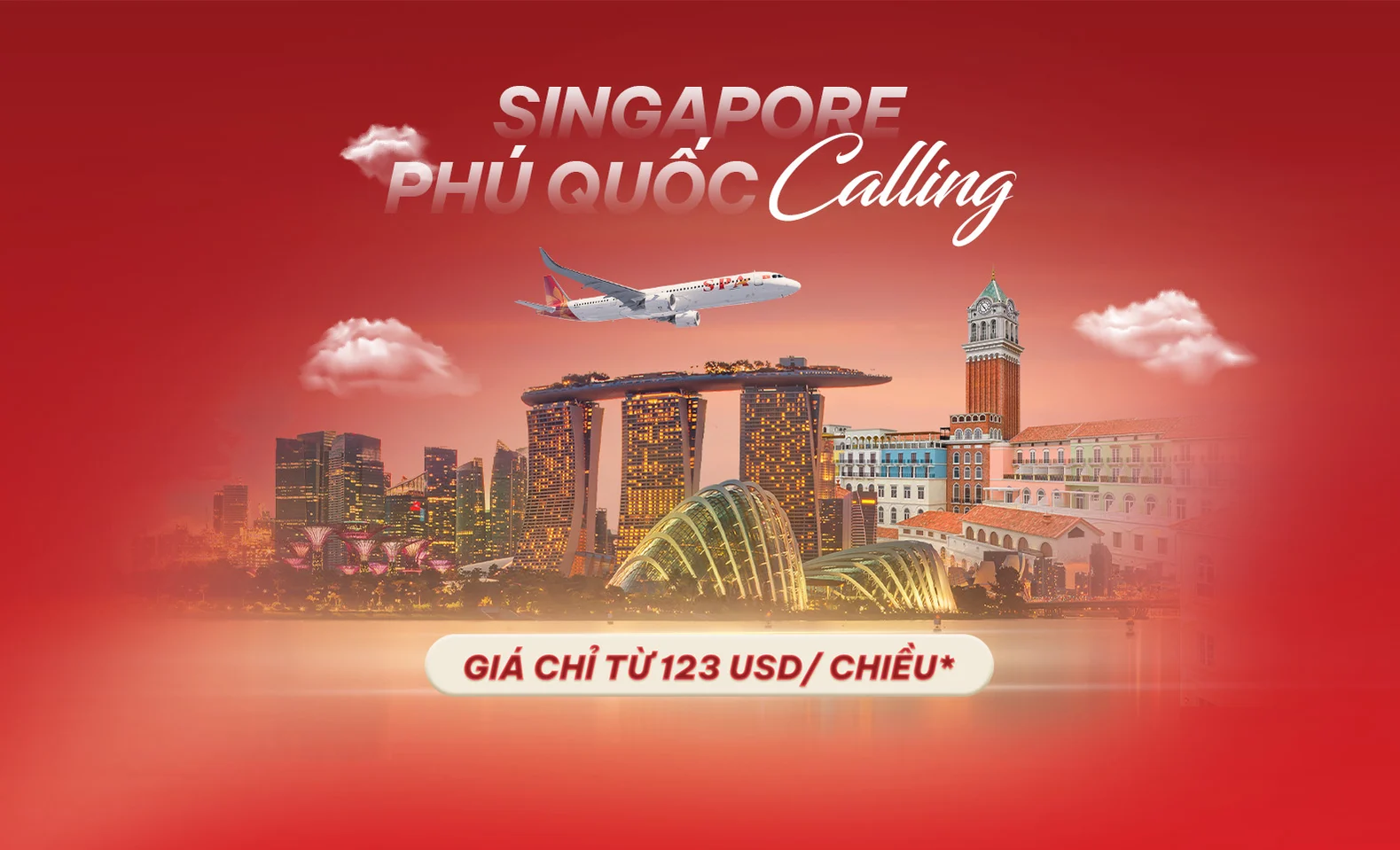 Phu Quoc Calling - Bay Thẳng Singapore - Phú Quốc, Giá Trọn Gói Chỉ Từ 123 USD/chiều