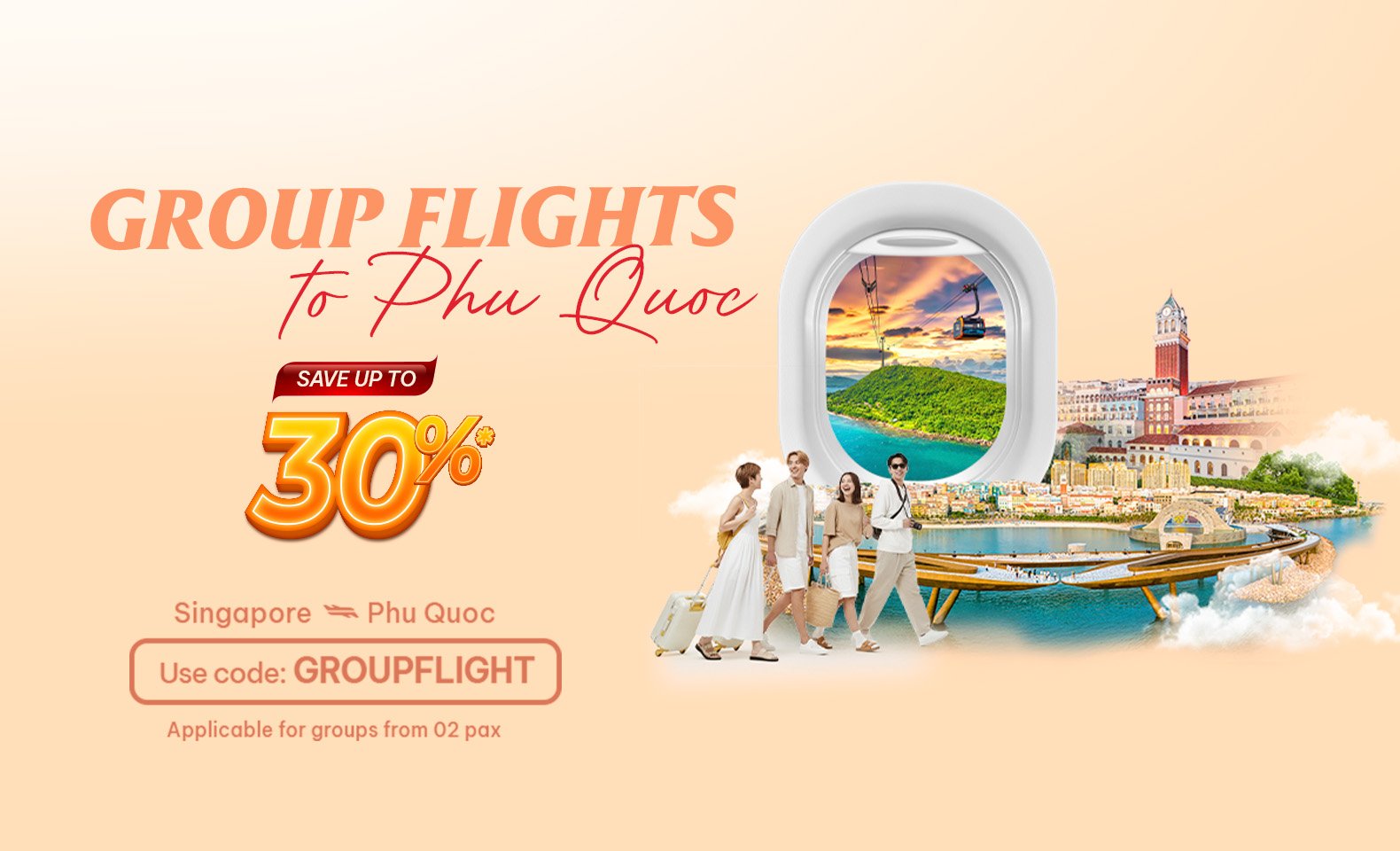 Get up to 30% Off when traveling to Phu Quoc with your "Teammates"