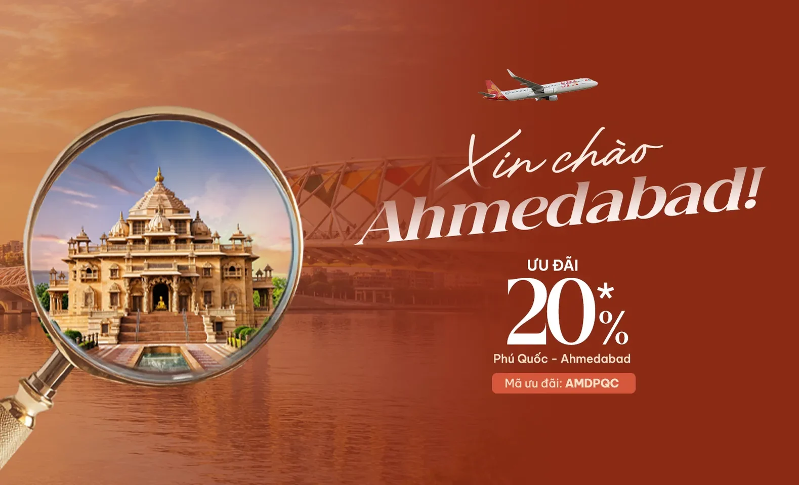 Xin chào Ahmedabad: Bay thẳng Phú Quốc - Ahmedabad, ưu đãi 20% giá vé