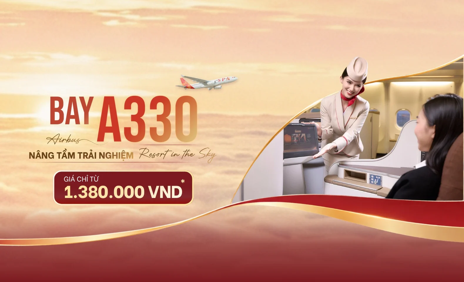 Bay Airbus A330 cùng Sun PhuQuoc Airways: Nâng tầm trải nghiệm "Resort in the Sky" chỉ từ 1.380.000 VNĐ