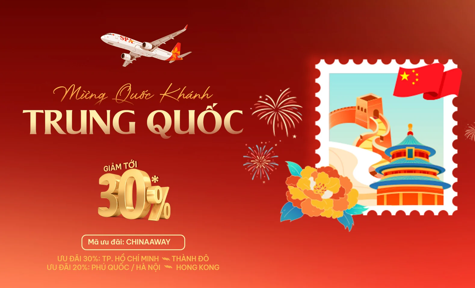 Mừng Quốc khánh Trung Quốc - Ưu đãi đến 30% cho hành trình đến Việt Nam