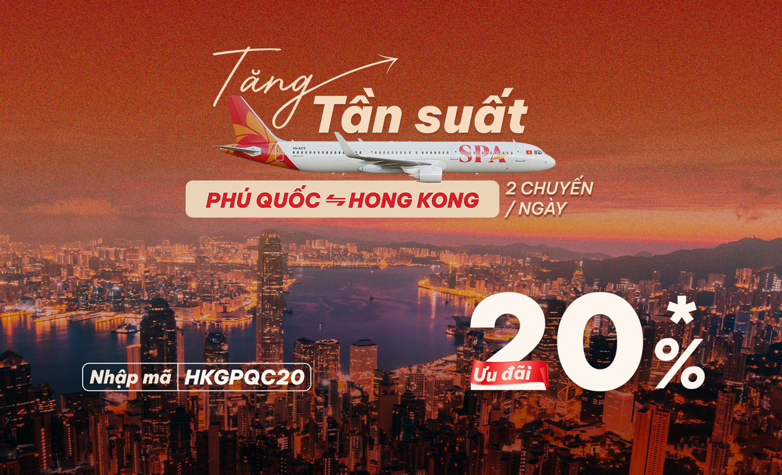 Bay Hong Kong - Phú Quốc 2 chuyến/ngày, giảm ngay 20%