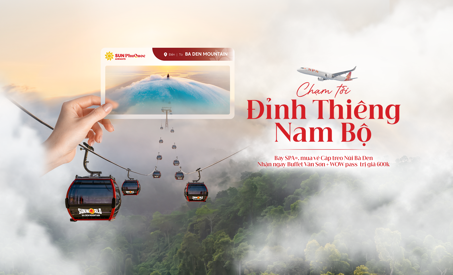 Bay từ Hà Nội/Hải Phòng đến TP.HCM, nhận thêm WOW Pass Silver và Buffet Vân Sơn trị giá 600.000 VNĐ