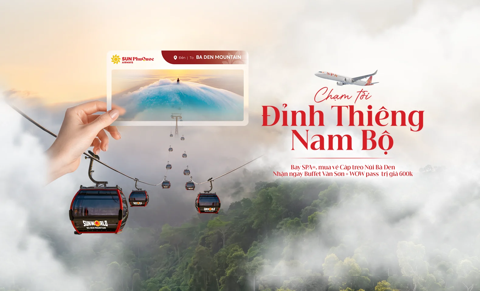 Bay từ Hà Nội/Hải Phòng đến TP.HCM, nhận thêm WOW Pass Silver và Buffet Vân Sơn trị giá 600.000 VNĐ
