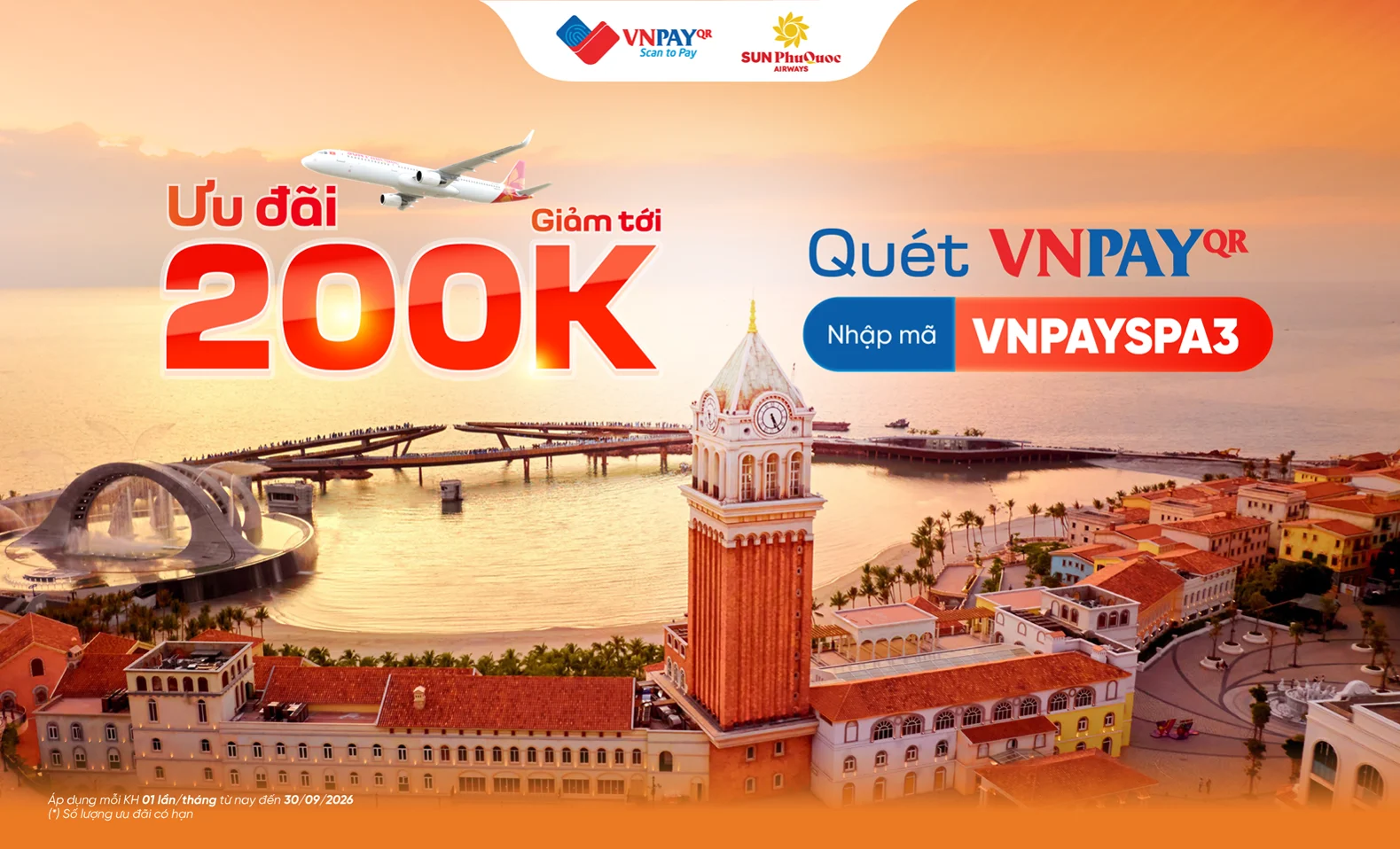 Quét mã VNPAY-QR: Nhận ngay ưu đãi đến 200.000 VNĐ cho hành trình bay