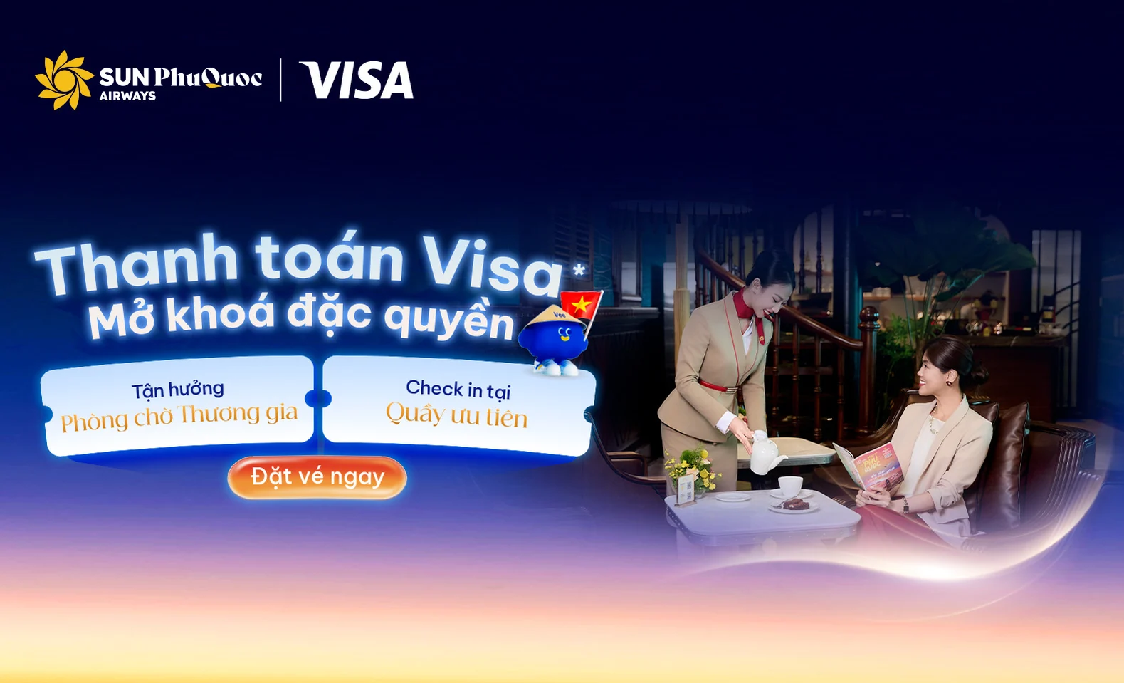 Thanh toán Visa - Mở khóa đặc quyền bay