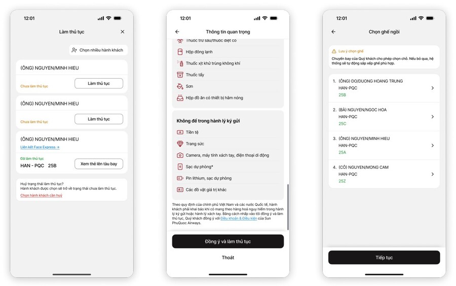 Điền thông tin căn cước công dân trên app