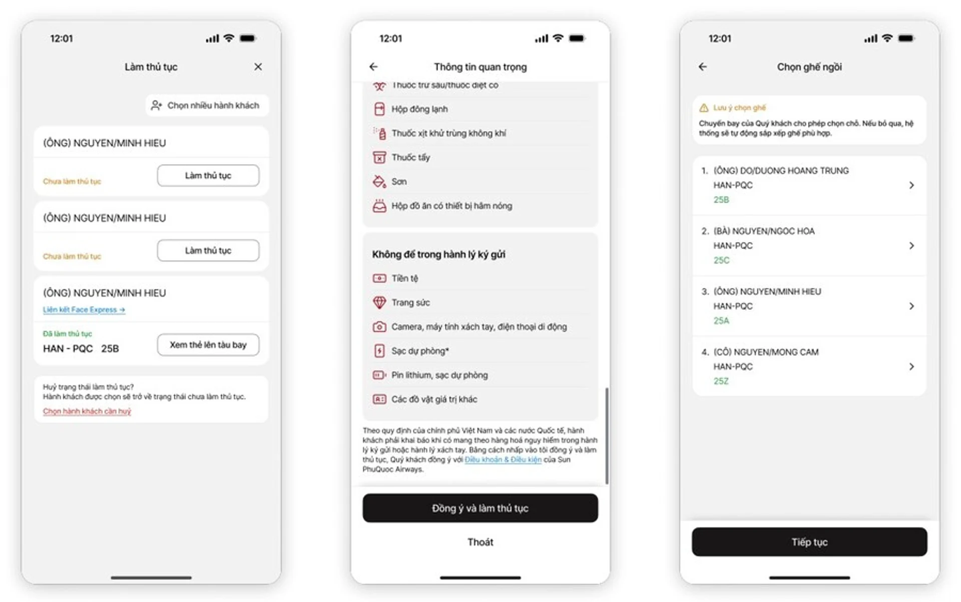 Điền thông tin căn cước công dân trên app
