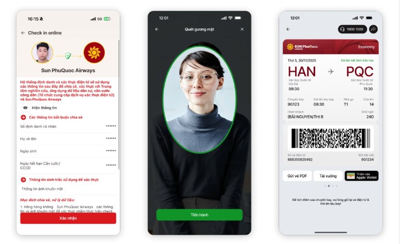 Quét khuôn mặt để hoàn tất liên kết